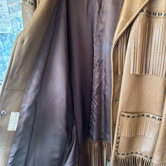 Lacrosse Leather Vintage Buckskin Fringe Jacket - Picture 9 of 13